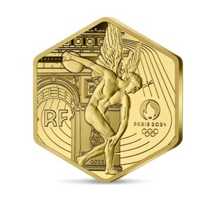 Jeux olympique de paris 2024 monnaie 250€ or - hexagonale génie