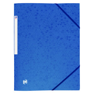 Chemise à élastique 3 rabats oxford 24 x 32 cm dos 3 cm - bleue - lot de 10