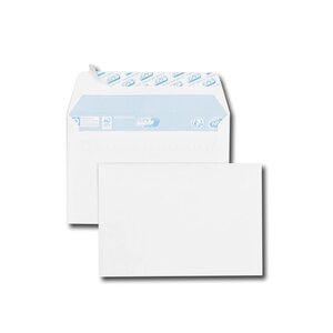 Paquet de 100 enveloppes blanches c6 114x162 75g bande de protection gpv