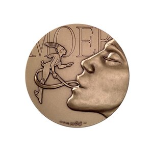 Médaille bronze Le Baiser de l’infini, par Moebius