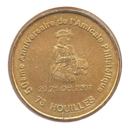 Mini médaille monnaie de paris 2007 - amicale philatélique de houilles