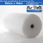 Lot de 20 rouleaux de film bulle d'air largeur 100cm x longueur 100m - gamme air'roll coex