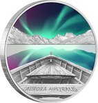 Pièce de monnaie en argent 1 dollar g 31.1 (1 oz) millésime 2022 aurora australis