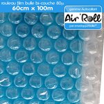 Lot de 6 rouleaux de film bulle d'air largeur 60cm x longueur 100m  - gamme air'roll autocollant