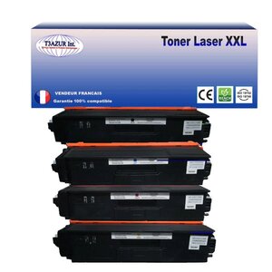 4 Toners compatibles avec Brother TN325 TN326 pour Brother HL-L8250CDN, L8350CDW, 4570CDW, 4570CDWT, 4140CN, 4150CDN  Jaune - 3 500 pages - T3AZUR