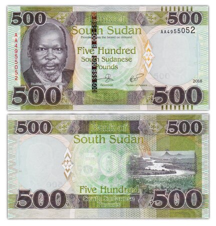 Billet de Collection 500 Pounds 2018 Soudan du Sud - Neuf - P16