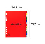 Intercalaires Imprimés Numériques Polypropylène 12/100e - 12 Positions - A4 Maxi - Assorties Vives - X 20 - Exacompta