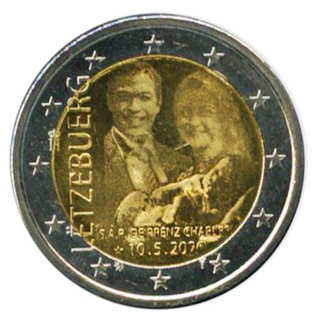Pièce 2€ commémorative 2020 : luxembourg (naissance du prince charles-version classique)