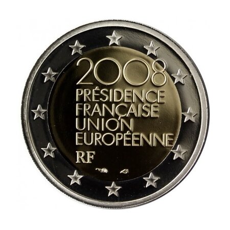 Pièce de monnaie 2 euro commémorative France 2008 BE – Présidence de l’Union Européenne