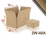 Lot de 10 cartons double cannelure 2w-40a format 350 x 350 x 350 mm