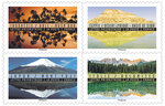 Carnet - Reflets - Paysages du monde - 12 timbres autocollants