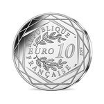 Pièce d'histoire monnaie de 10 euro argent charlemagne