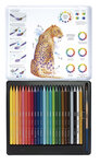 Crayons de couleur aquarellable Todocolor Boite métallique 24 pièces + 1 pinceau