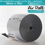 Lot de 6 rouleaux de film bulle d'air largeur 50cm x longueur 75m  - gamme air'roll isotherme