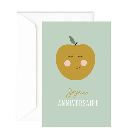 Carte anniversaire pomme