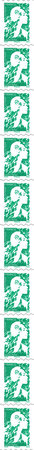 Roulette 300 timbres Marianne de l'avenir - Lettre verte