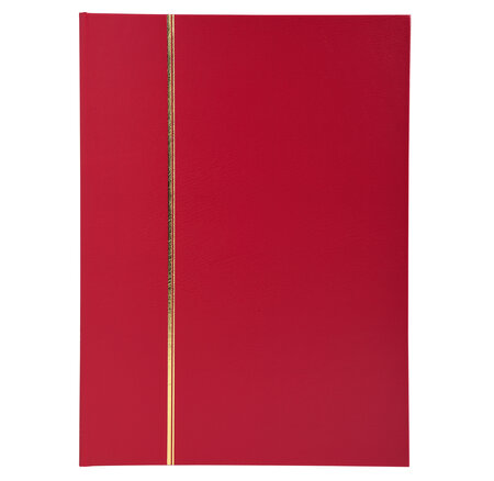 Album De Timbres Simili-cuir 32 Pages Noires - 22 5x30 5 Cm - Rouge - Exacompta