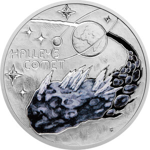 Pièce de monnaie en Argent 1 Dollar g 31.1 (1 oz) Millésime 2022 Milky Way HALLEY COMET