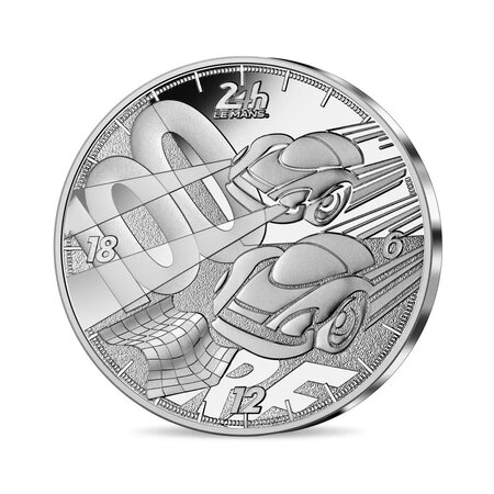Pièce de monnaie 10 euro France 2023 argent BE – 24 Heures du Mans