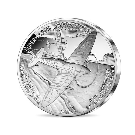 Pièce de monnaie 50 euro france 2020 argent be – supermarine spitfire