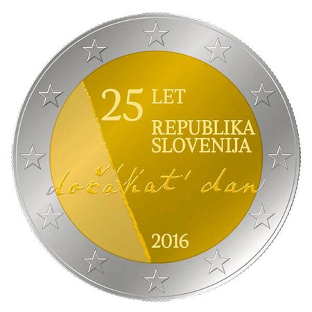 Monnaie 2 euros commémorative slovénie 2016 - indépendance