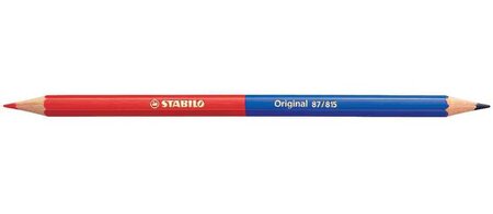 Crayon de couleur héxagonal original 87 mine 2 5 mm rouge / bleu à l'unité stabilo