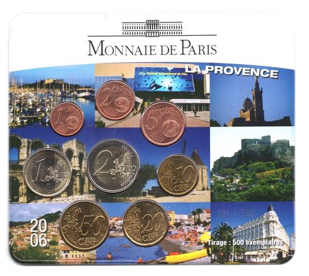 Mini-set série euro BU France 2006 – Provence