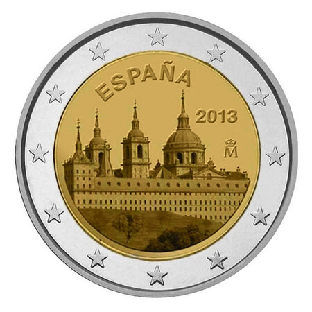 Monnaie 2 euros commémorative espagne 2013 - escurial