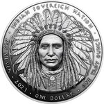 Pièce de monnaie en Argent 1 Dollar g 31.1 (1 oz) Millésime 2023 Indian Chief CRAZY HORSE