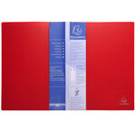 Protège-documents En Polypropylène Rigide Avec Porte Étiquette 3 Faces Up Line Opaque 40 Vues - A4 - Rouge - X 20 - Exacompta