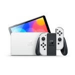 Console Nintendo Switch (modèle OLED) : Nouvelle version, Couleurs Intenses, Ecran 7 pouces - avec un Joy-Con Blanc