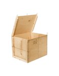 (lot  4 caisses) caisse bois contreplaqué mussy® - paquet de 4 755 x 390 x 390mm