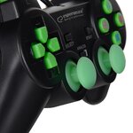 Esperanza EGG107G Manette de jeu pour PC  PlayStation 3 analogique/numérique USB 2.0 noir/vert