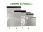 50 Enveloppes plastique opaques éco 60 microns n°2 - 230x330mm