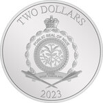 Pièce de monnaie en Argent 2 Dollars g 31.1 (1 oz) Millésime 2023 Seasons Greetings STAR WARS