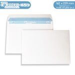 Lot de 500 enveloppes blanches c5 - gamme courrier+ (sans fenêtre)