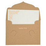 PAPERTREE GAÏA 5 x Mini Enveloppe Message + carte 8 5x6cm Cappucino