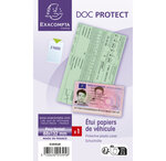 Etui De Protection Pour Papiers Voiture Pvc Lisse 20/100e - Cristal - X 10 - Exacompta