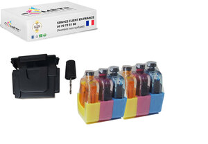 1 kit de recharge compatible hp 301/302/304/305/62 xl 62xl couleurs
