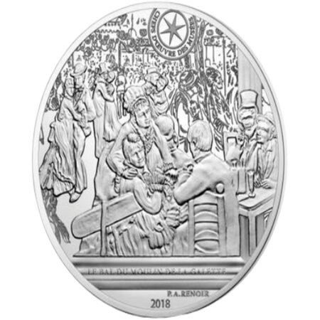 Monnaie 10 euro Argent - Le Bal du Moulin de la Galette - Qualité BE Millésime 2018