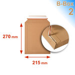 Lot de 10 enveloppes carton b-box 2 marron format 215x270 mm