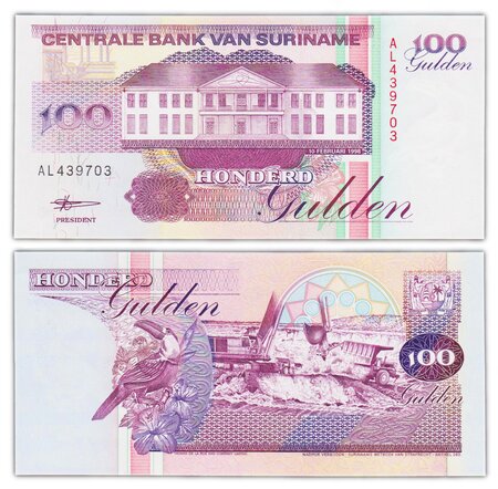 Billet de Collection 100 Gulden 1998 Suriname - Neuf - P139b