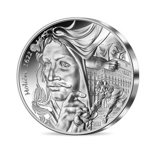 Monnaie de 20€ Argent Haut Relief Molière - 400 ans de sa naissance