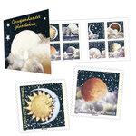 Carnet - Correspondances Planétaires - 12 timbres autocollants