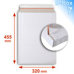 Lot de 100 enveloppes carton b-box 7 blanc format 320x455 mm