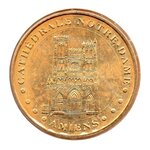 Mini médaille monnaie de paris 2009 - cathédrale notre-dame d’amiens