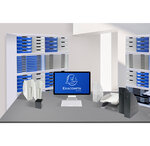 Corbeille À Courrier Combo Mini Office - Bleu Glacé - X 10 - Exacompta