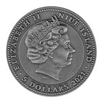TIGER Zentangle Art 2 Oz Silver Coin 5 Dollars Niue 2021