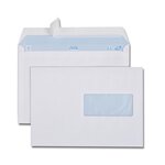 Boîte de 500 enveloppes blanches c5 162x229 80g fenêtre 45x100 gpv