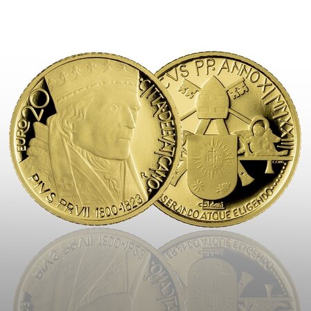 Pièce de monnaie 20 euro Vatican 2023 or BE – Pape Pie VII